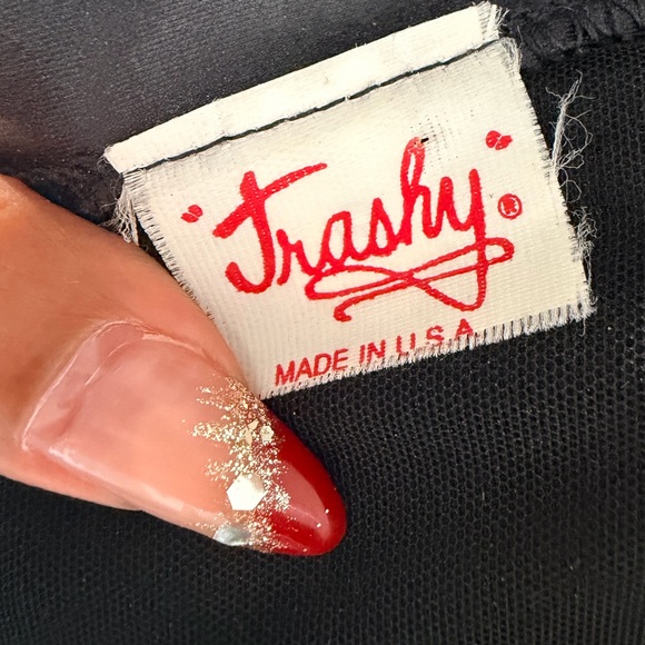 VTG 90s Trashy Black Wet-Look Maxi Dress | Lace-Up Back | Bodycon | Size S - Picture 9 of 11